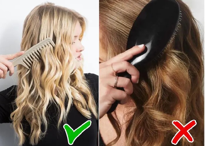 Cách chải tóc xoăn đúng cách