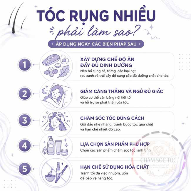 Tóc rụng nhiều phải làm sao