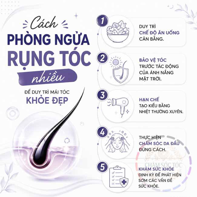 Cách phòng ngừa rụng tóc nhiều